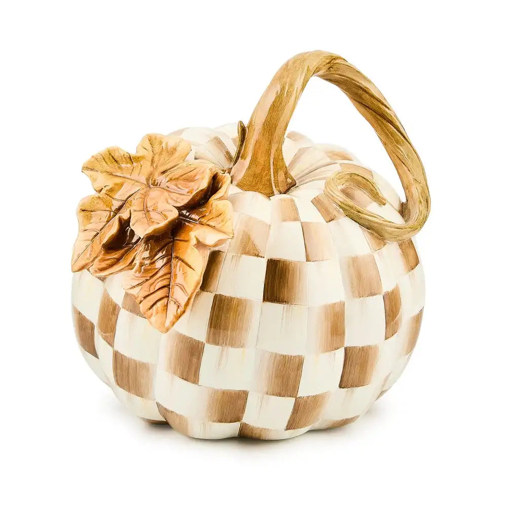 Mocha Check Twisted Stem Pumpkin Main image