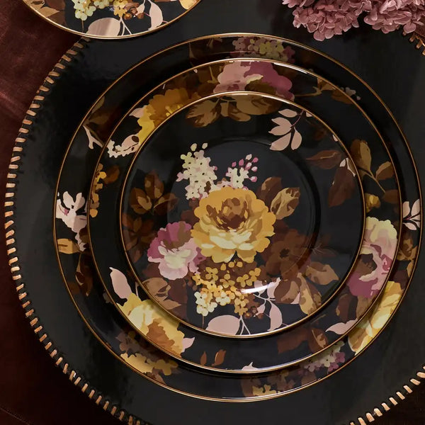 Wild Rose Brown Salad Plate