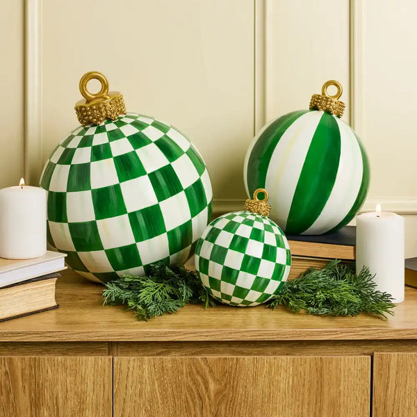 Red Stripe Medium Tabletop Ornament