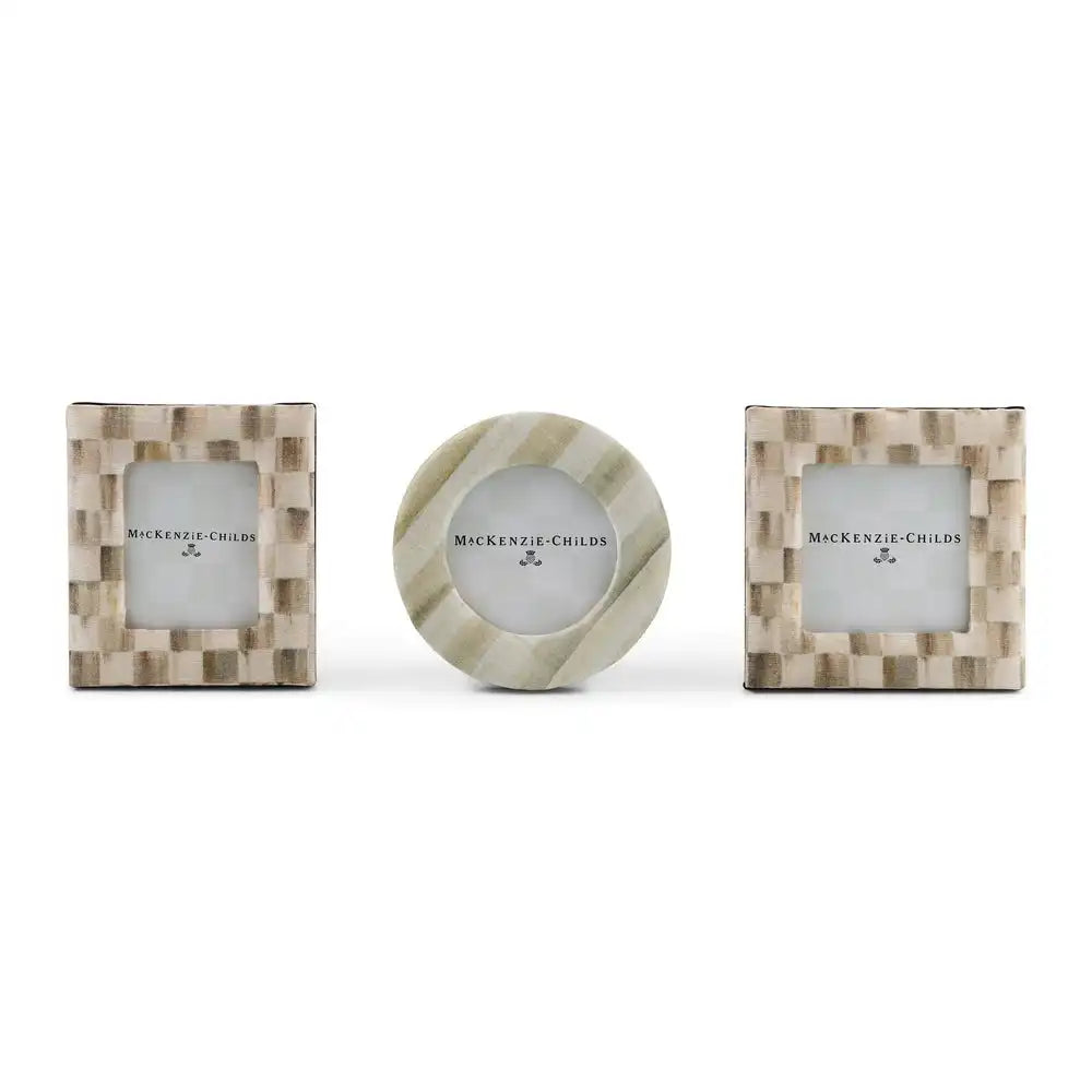 Mocha Fabric Frames, Set of 3 Main image