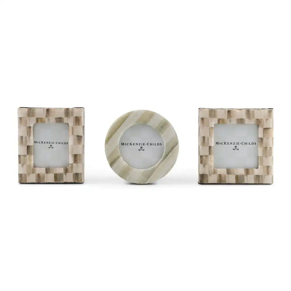 Mocha Fabric Frames, Set of 3
