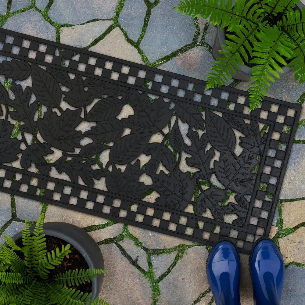 Autumn Leaves Rubber Double Door Entrance Mat Secondary image
