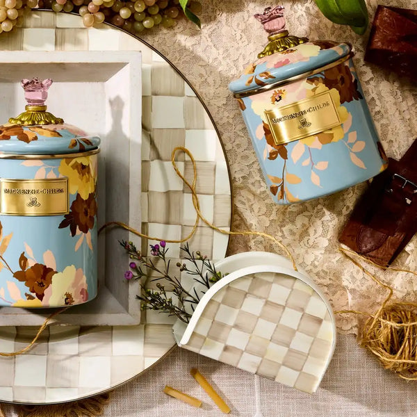 Mocha Check Napkin Holder