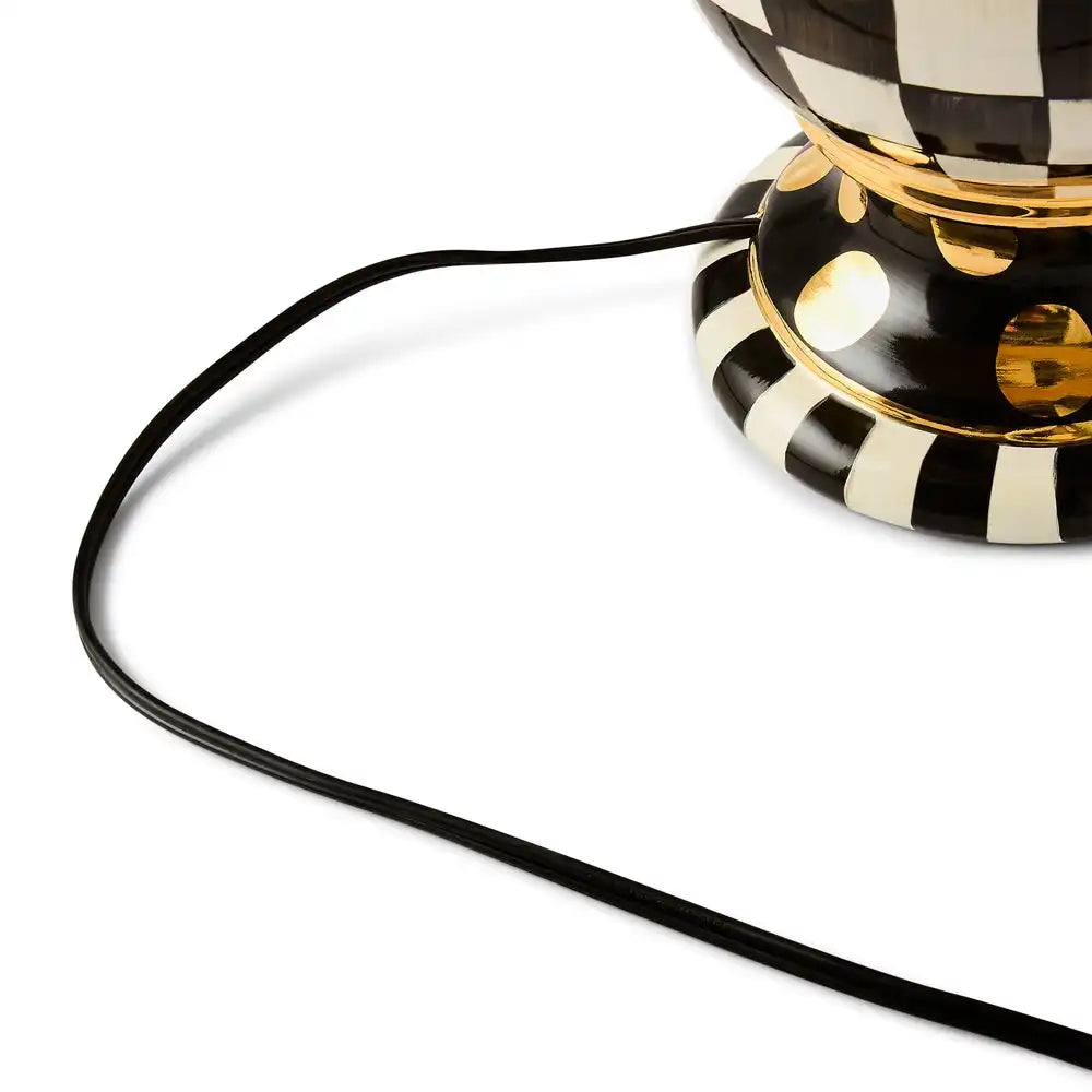 Courtly Check Ceramic Globe Lamp