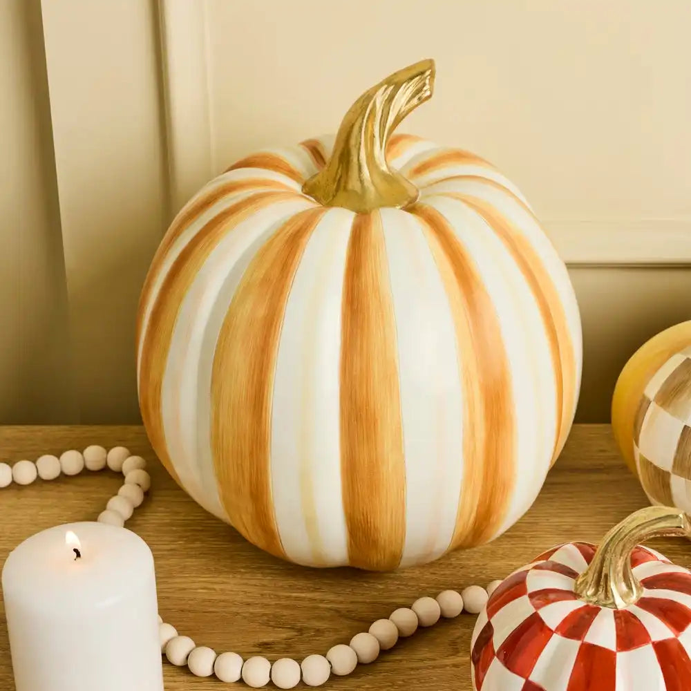 Mocha Stripe Medium Pumpkin