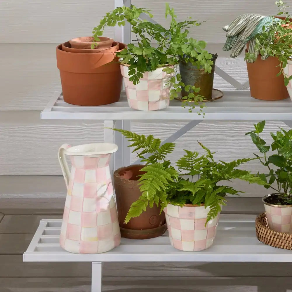 Emerald Check Small Garden Pot