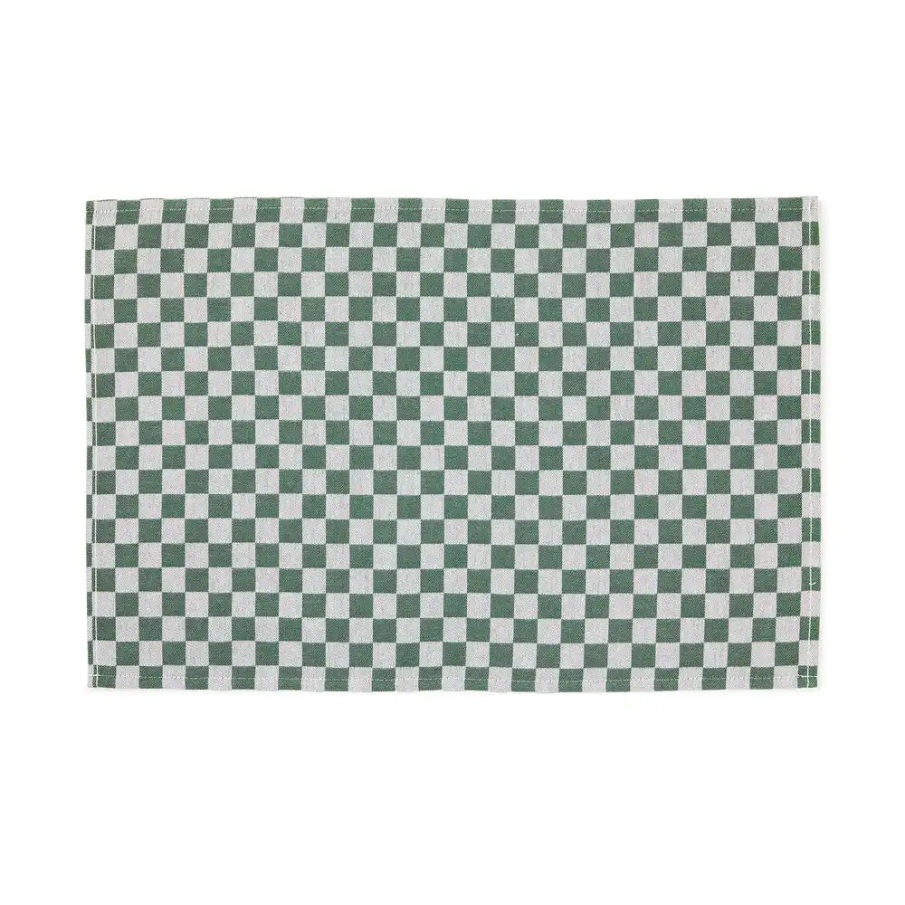 Dark Green Check Placemat, Set of 4 Main image