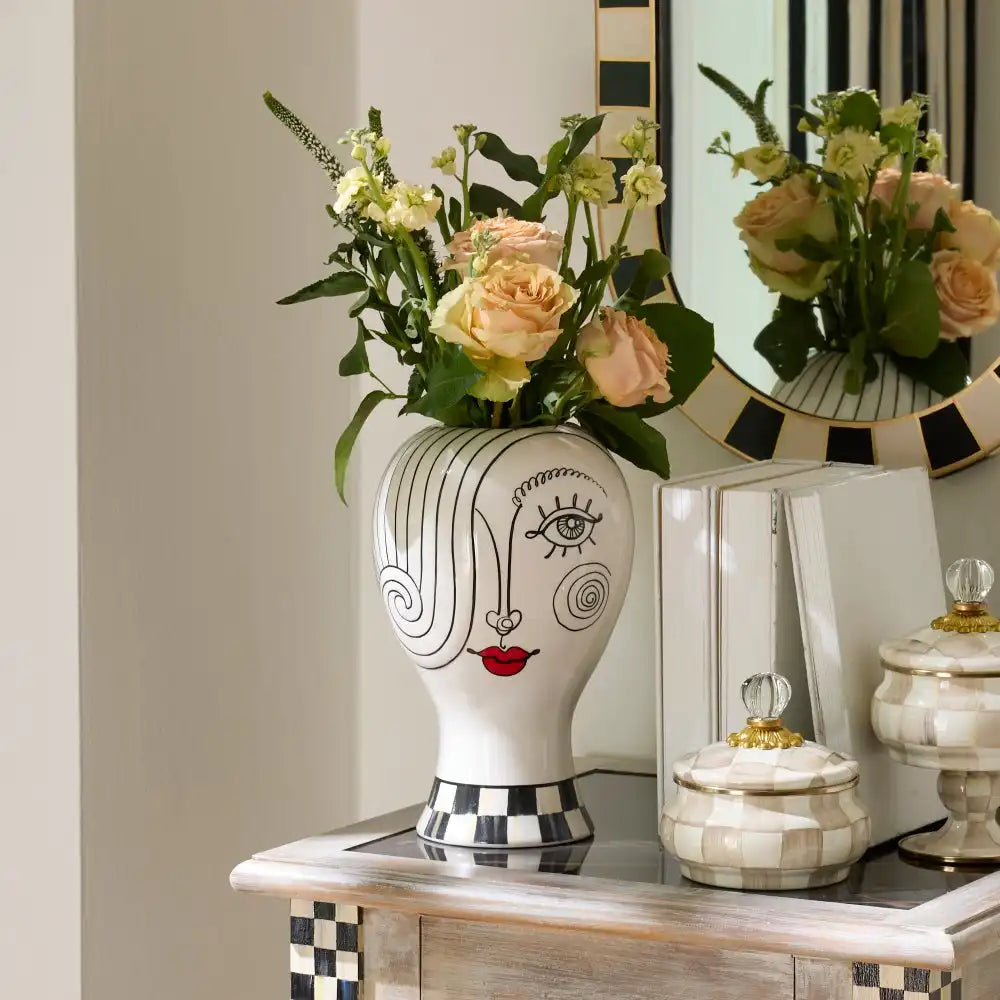Doodles Lady Head Vase