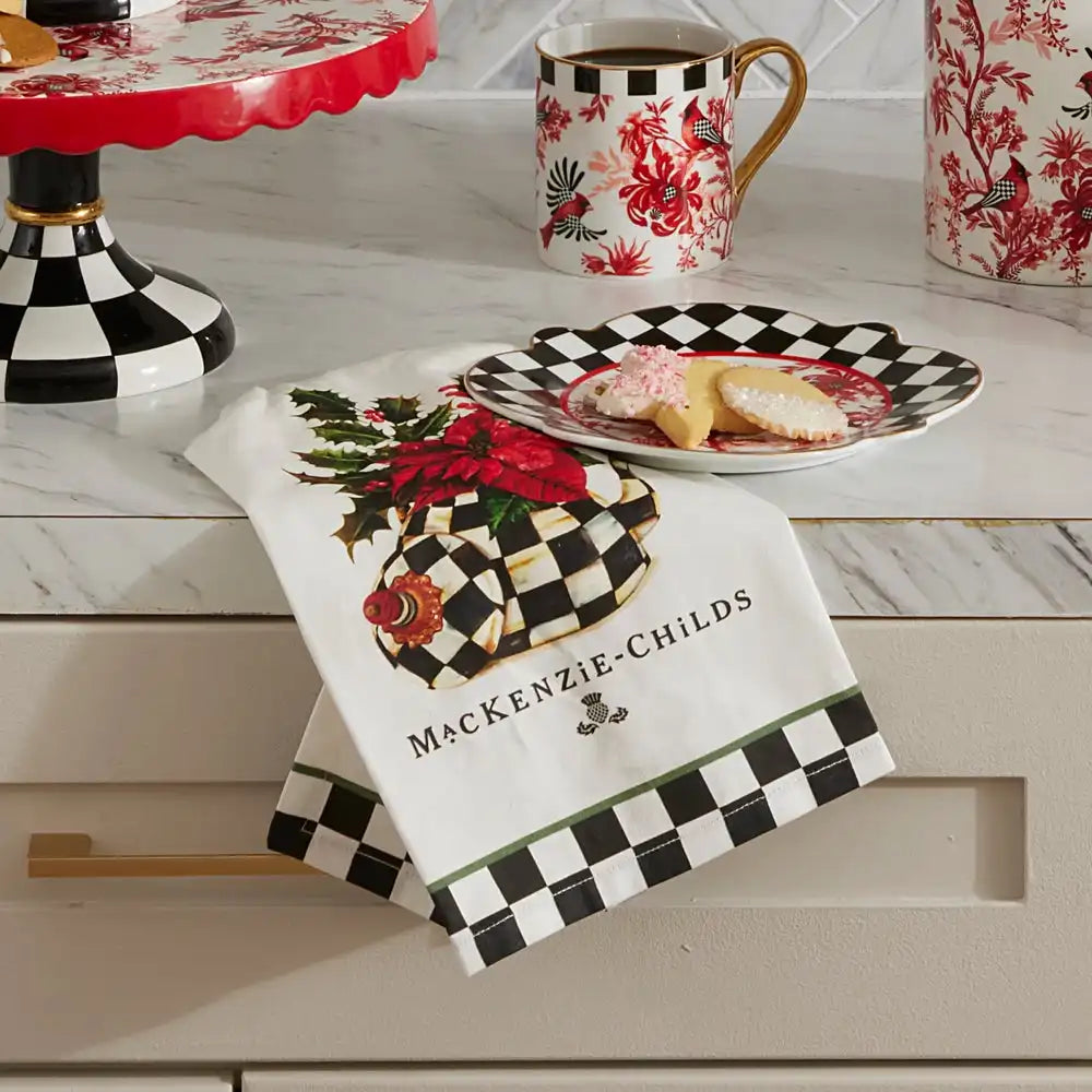Poinsettia Tea Kettle Dish Towel Secondary image