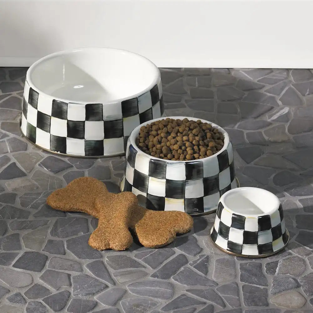Sky Check Small Pet Dish