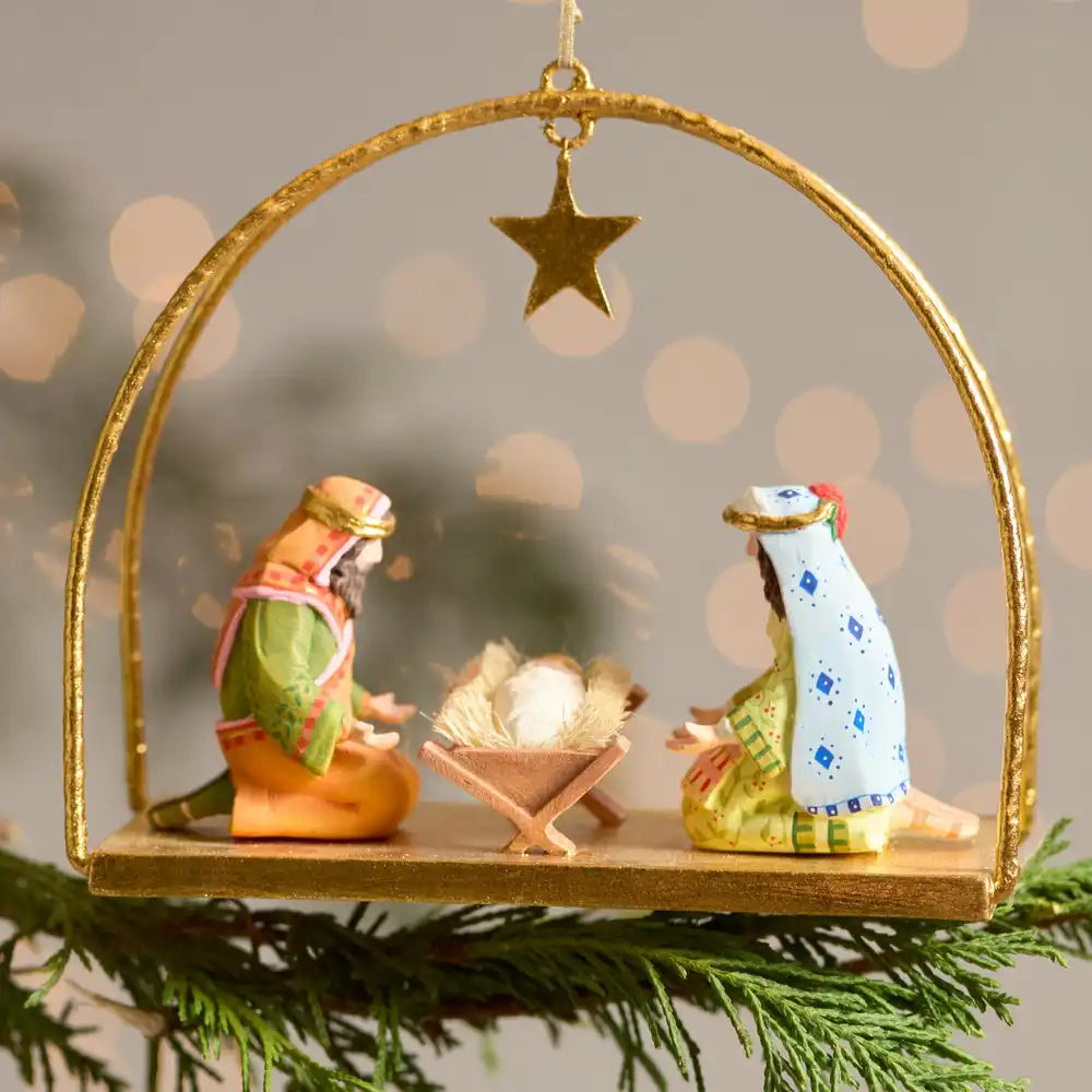 Patience Brewster Nativity David Donkey Ornament