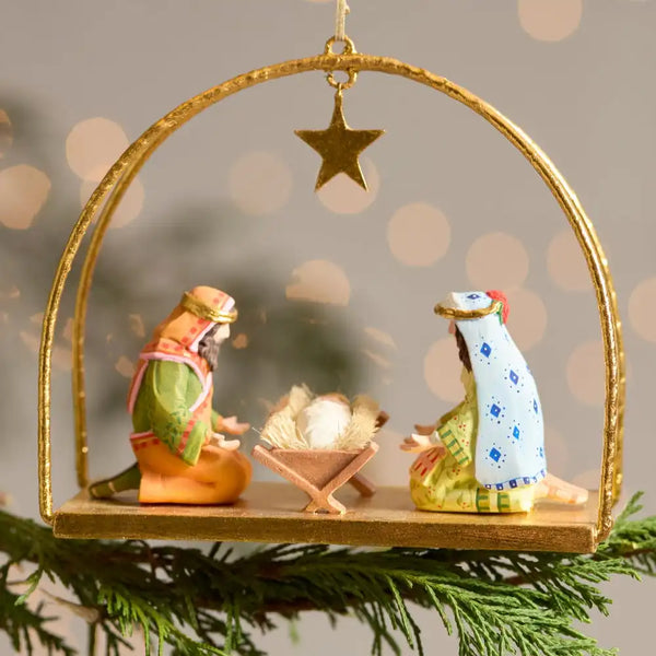 Patience Brewster Nativity David Donkey Ornament