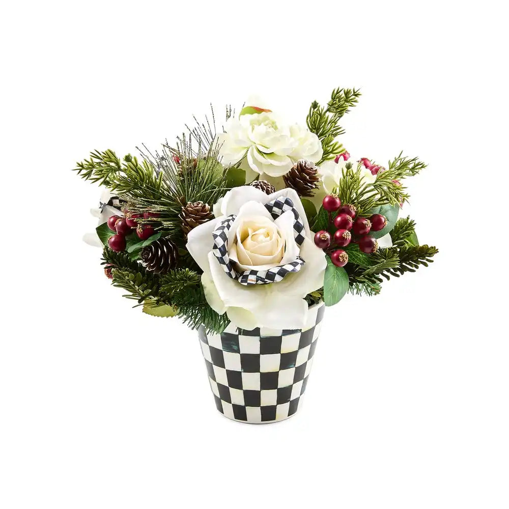 Courtly Check Winter Floral Arrangement Main image