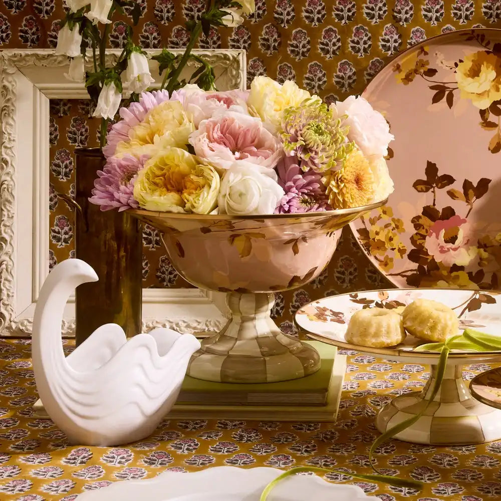 White Flower Market Small Compote