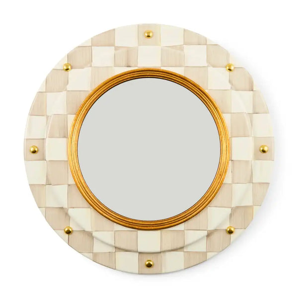 Courtly Check Round Enamel Wall Mirror