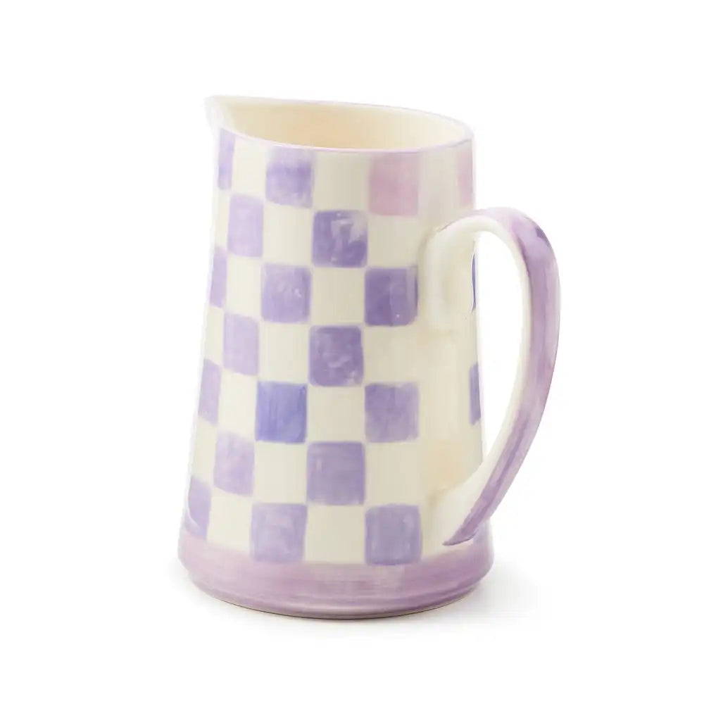 Pink Check Pitcher