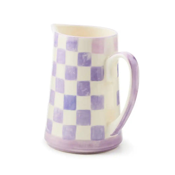 Pink Check Pitcher
