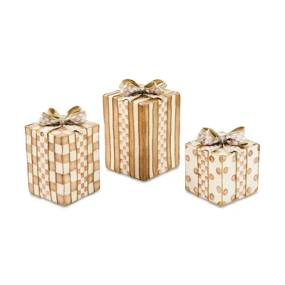 Mocha Capiz Gift Boxes, Set of 3