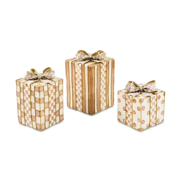 Mocha Capiz Gift Boxes, Set of 3