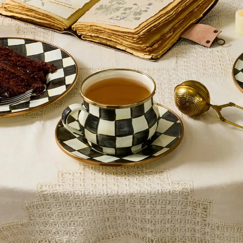 Sterling Check Saucer