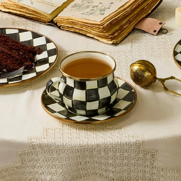 Sterling Check Saucer