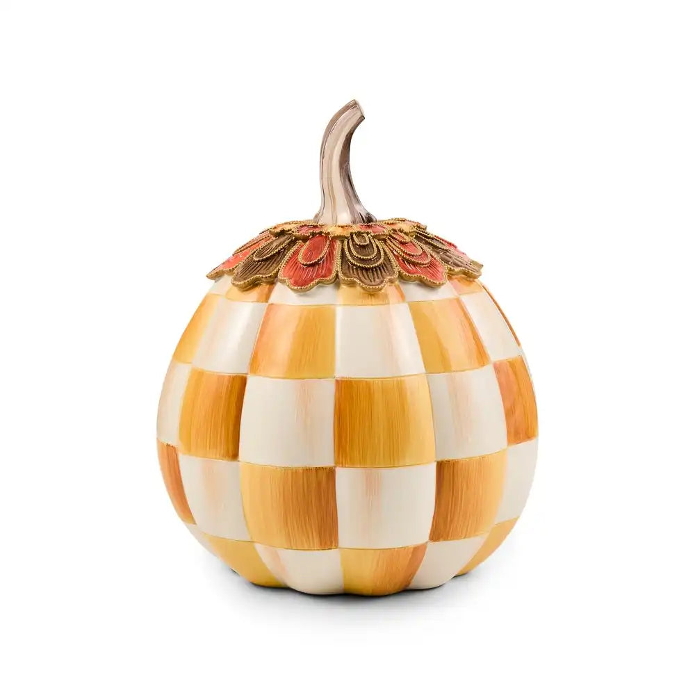 Harvest Glow Amber Check Pumpkin Main image