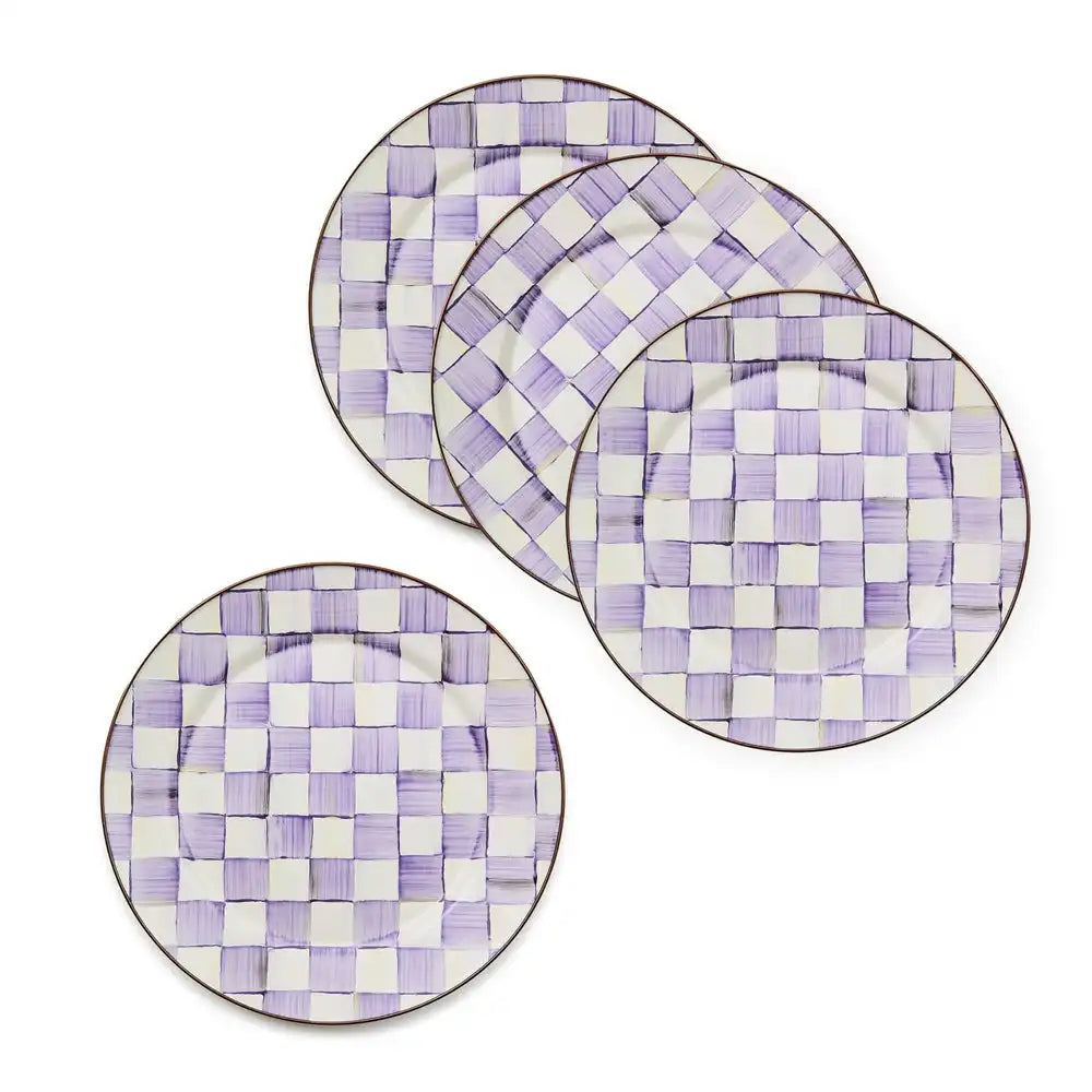Violet Check Chargers, Set of 4 Main image