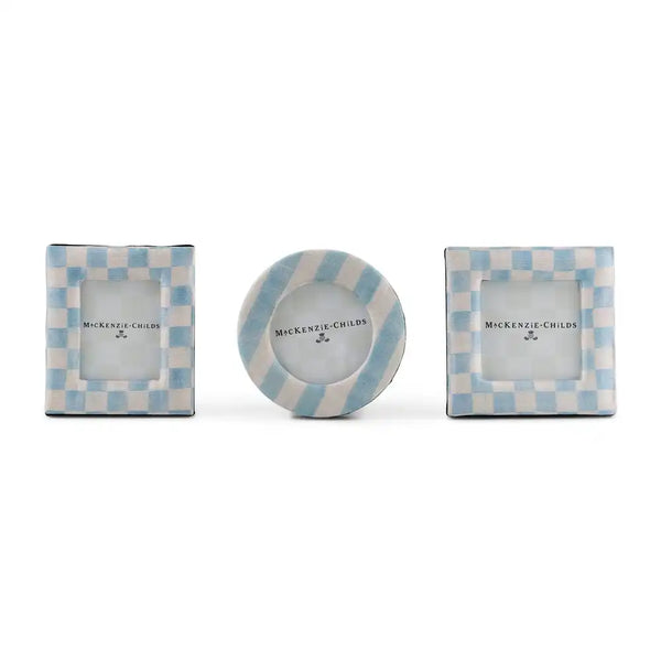 Mocha Fabric Frames, Set of 3