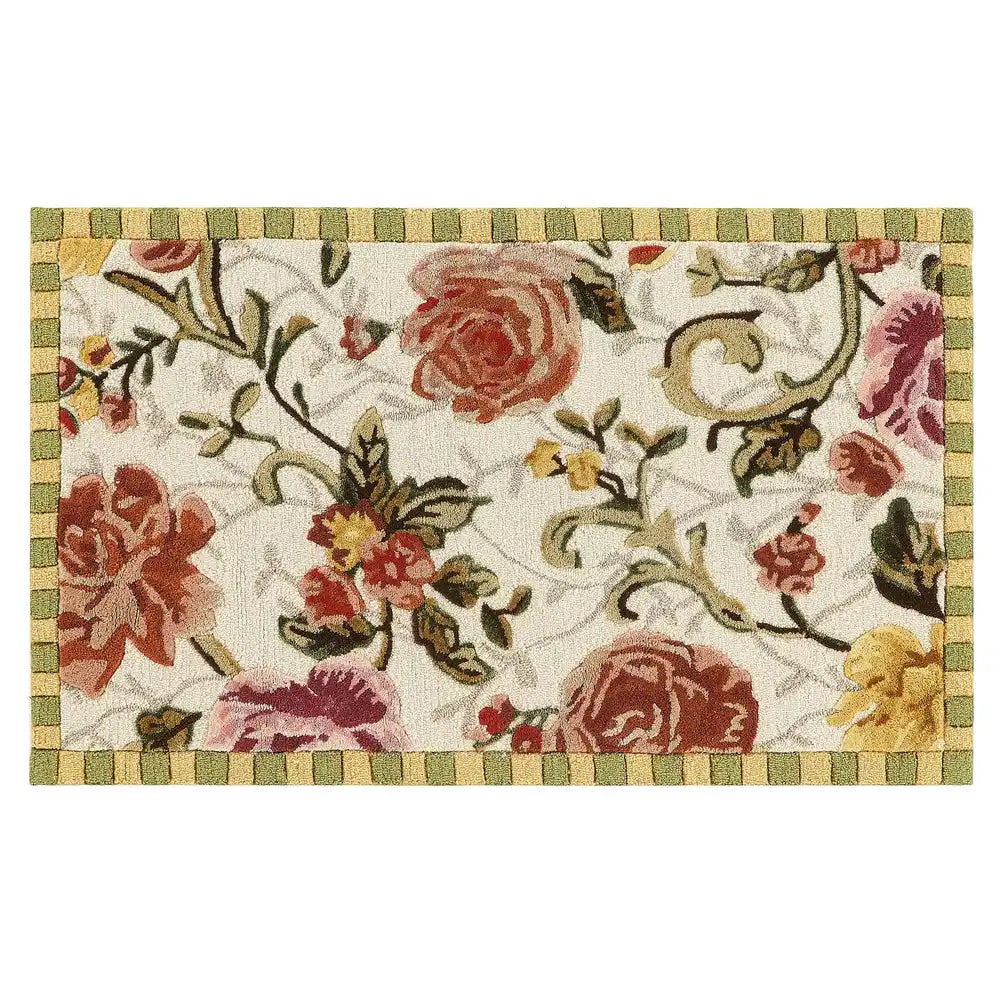 Golden Peonies 6' Octagon Rug