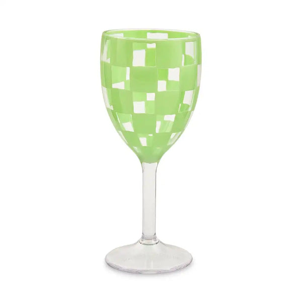 Black Check Acrylic Tumblers, Set of 4