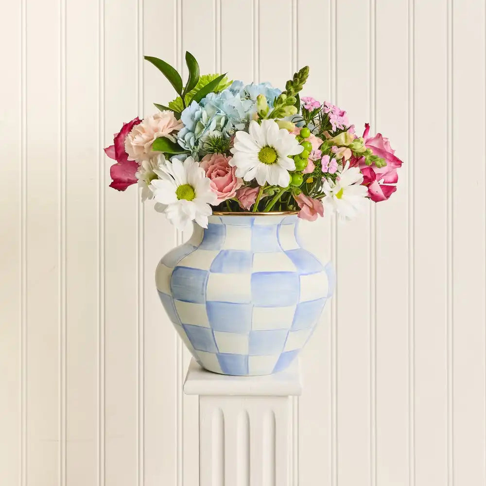 Courtly Check Enamel Large Vase