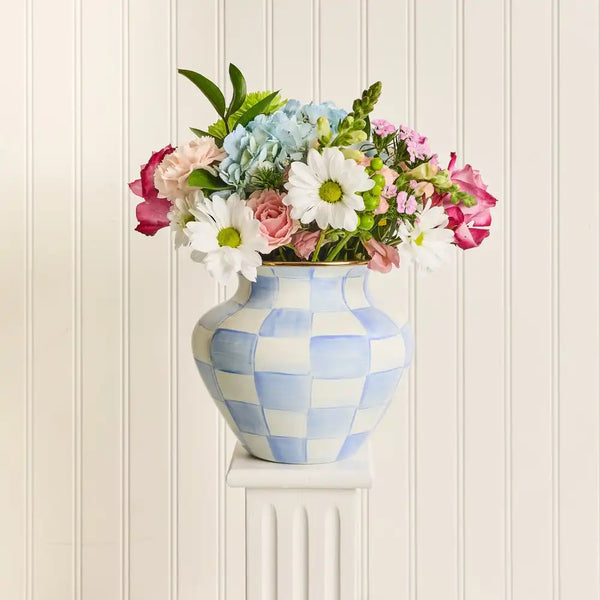 Courtly Check Enamel Large Vase