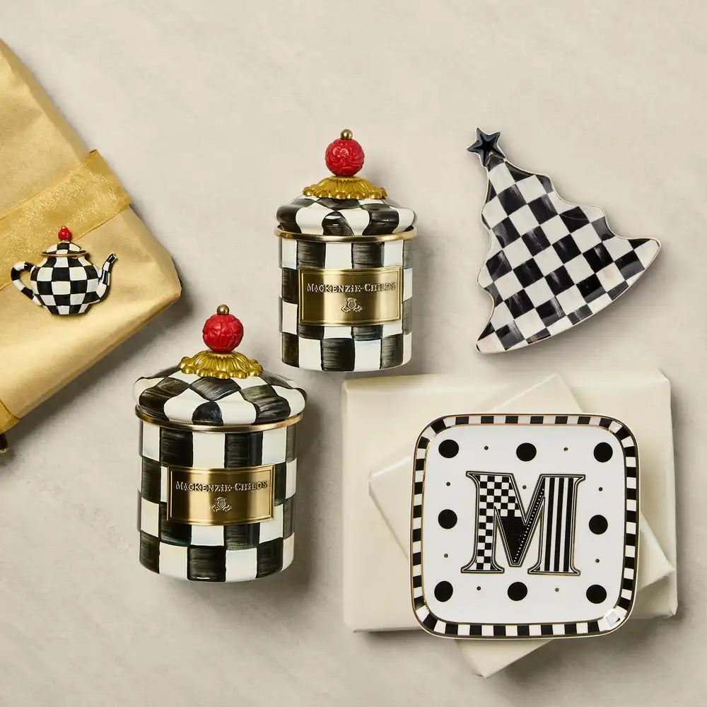 Cherry Check Tree Trinket Tray