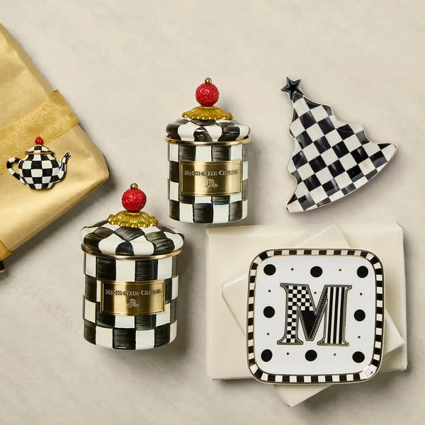 Cherry Check Tree Trinket Tray