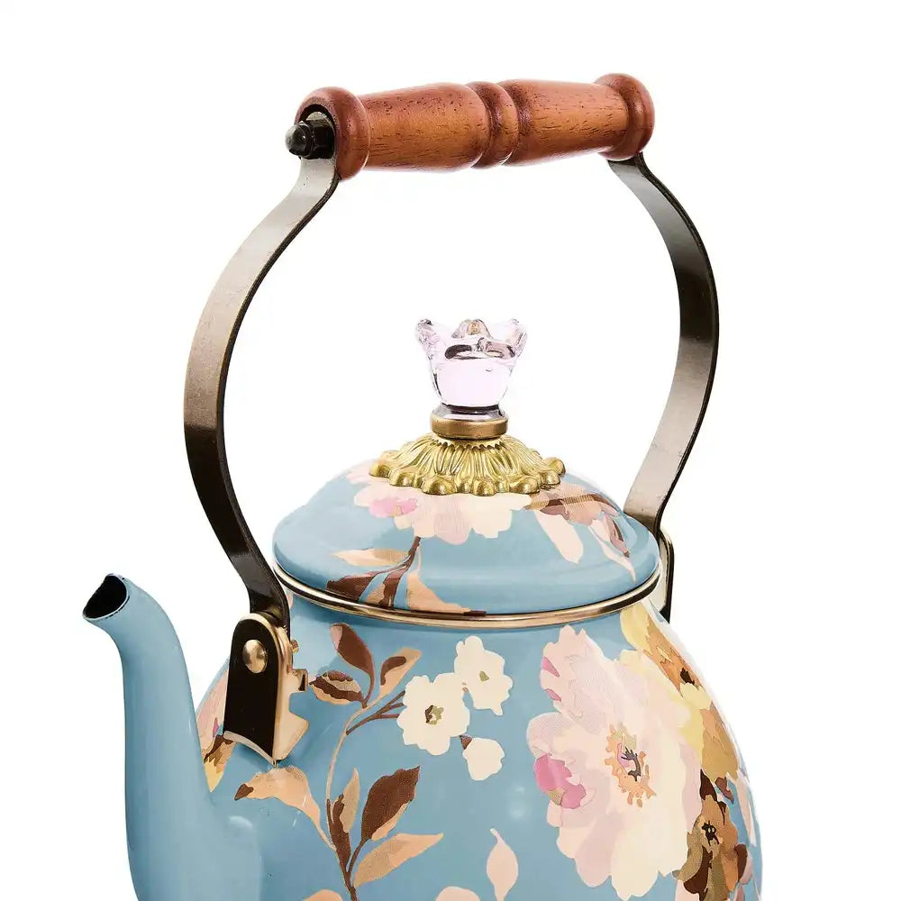 Rosy English Garden 2 Quart Tea Kettle