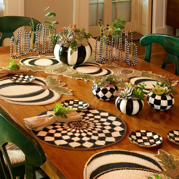 Rosy Check Appetizer Plates, Set of 4