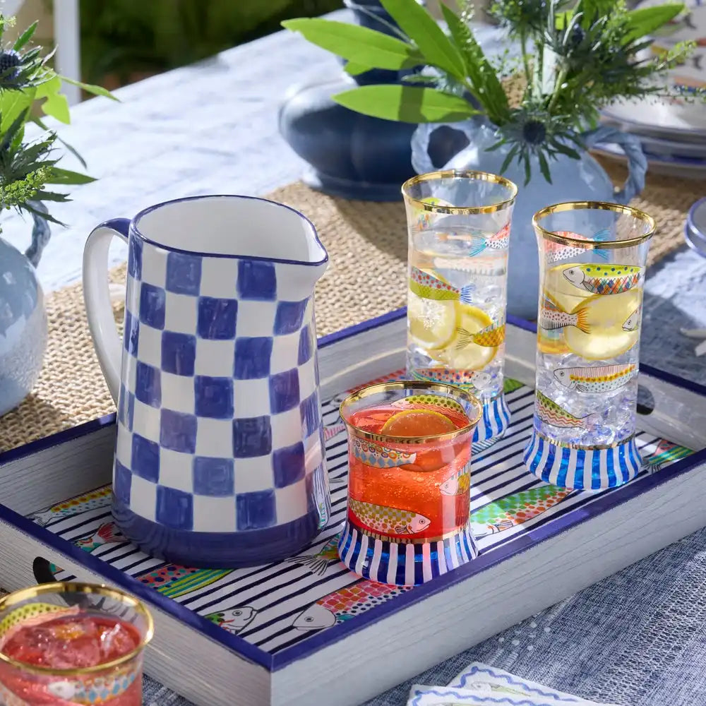 Go Fish Tumbler Glass, Set of 2