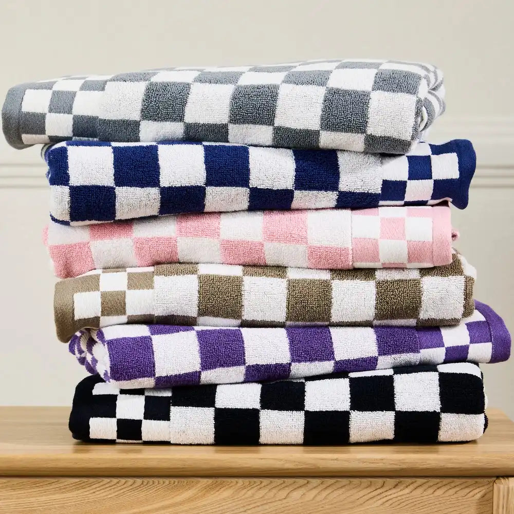 Black Check Hand Towel