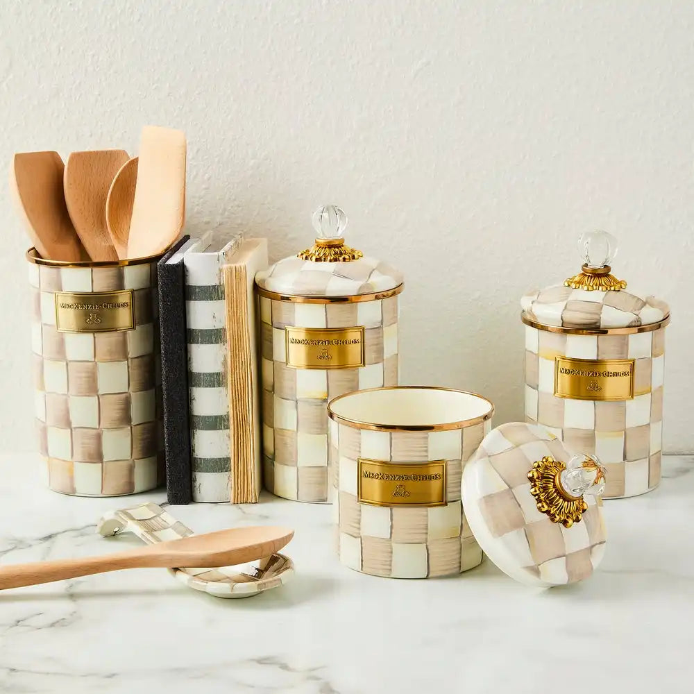 Mocha Check 5pc Kitchen Essentials Set Secondary image