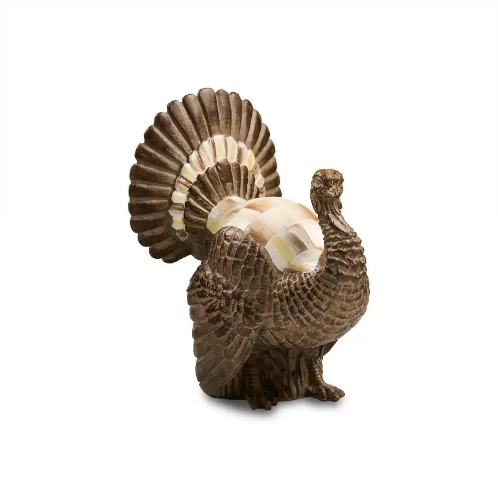 Mocha Check Mini Turkey Figurine Main image