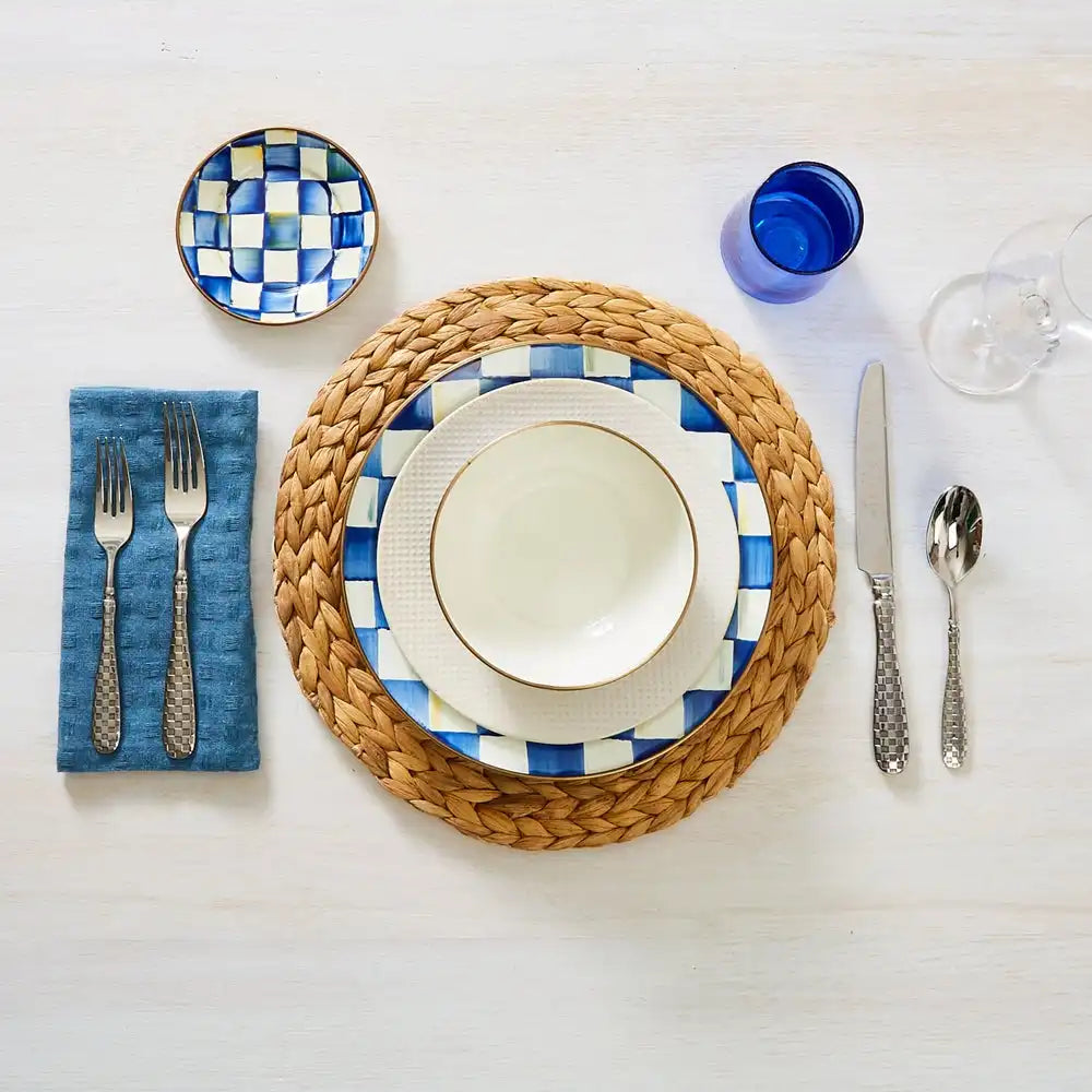 Gold Check Flatware 5-Piece Place Setting