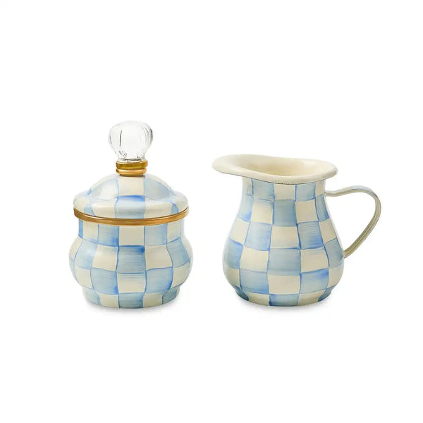 Mocha Check Lidded Sugar Bowl