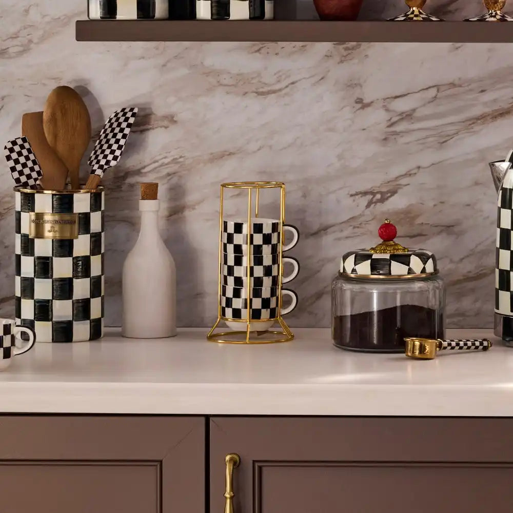 Courtly Check Cappuccino Cup Tower