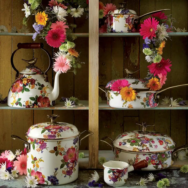 Courtly Check 3 Quart Tea Kettle with Bird