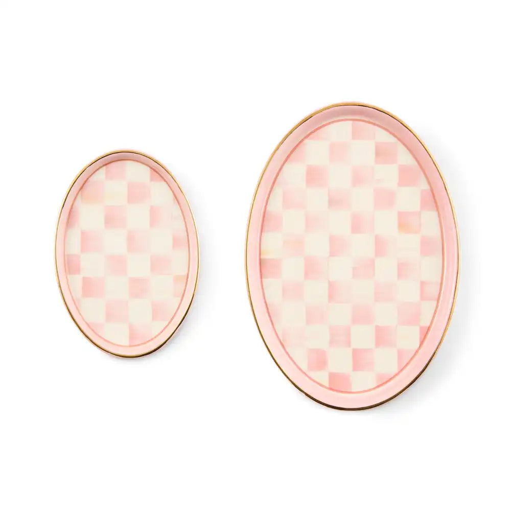 Courtly Check Oval Trinket Dishes, Set of 2