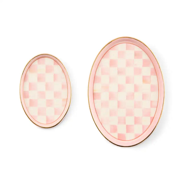 Courtly Check Oval Trinket Dishes, Set of 2