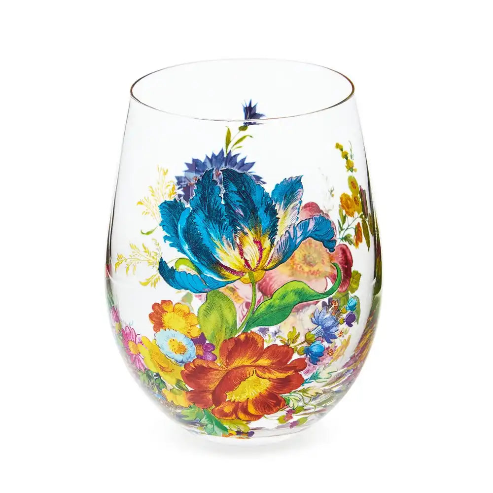 Flower Market Stemless Wine Glass, Set of 4 Main image
