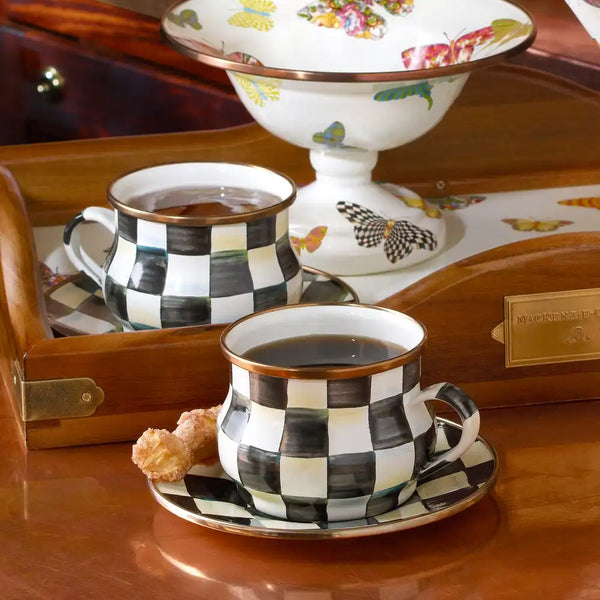 Sterling Check Saucer