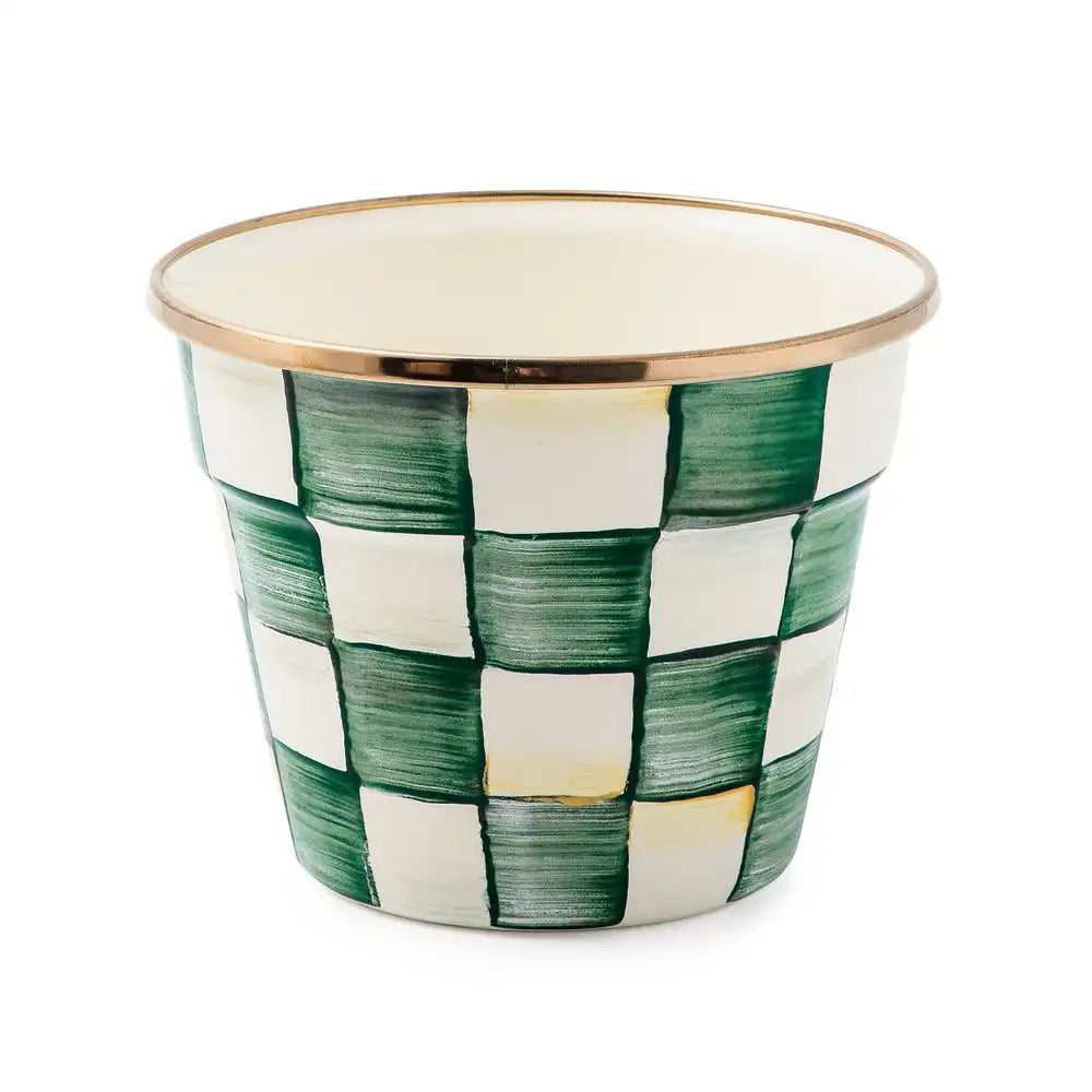 Emerald Check Small Garden Pot Main image