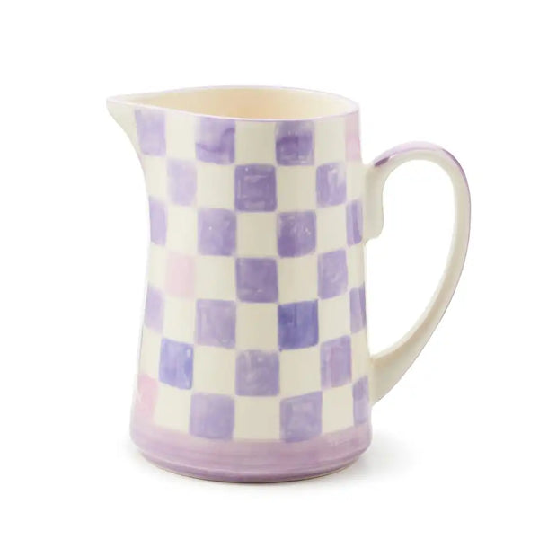 Pink Check Pitcher